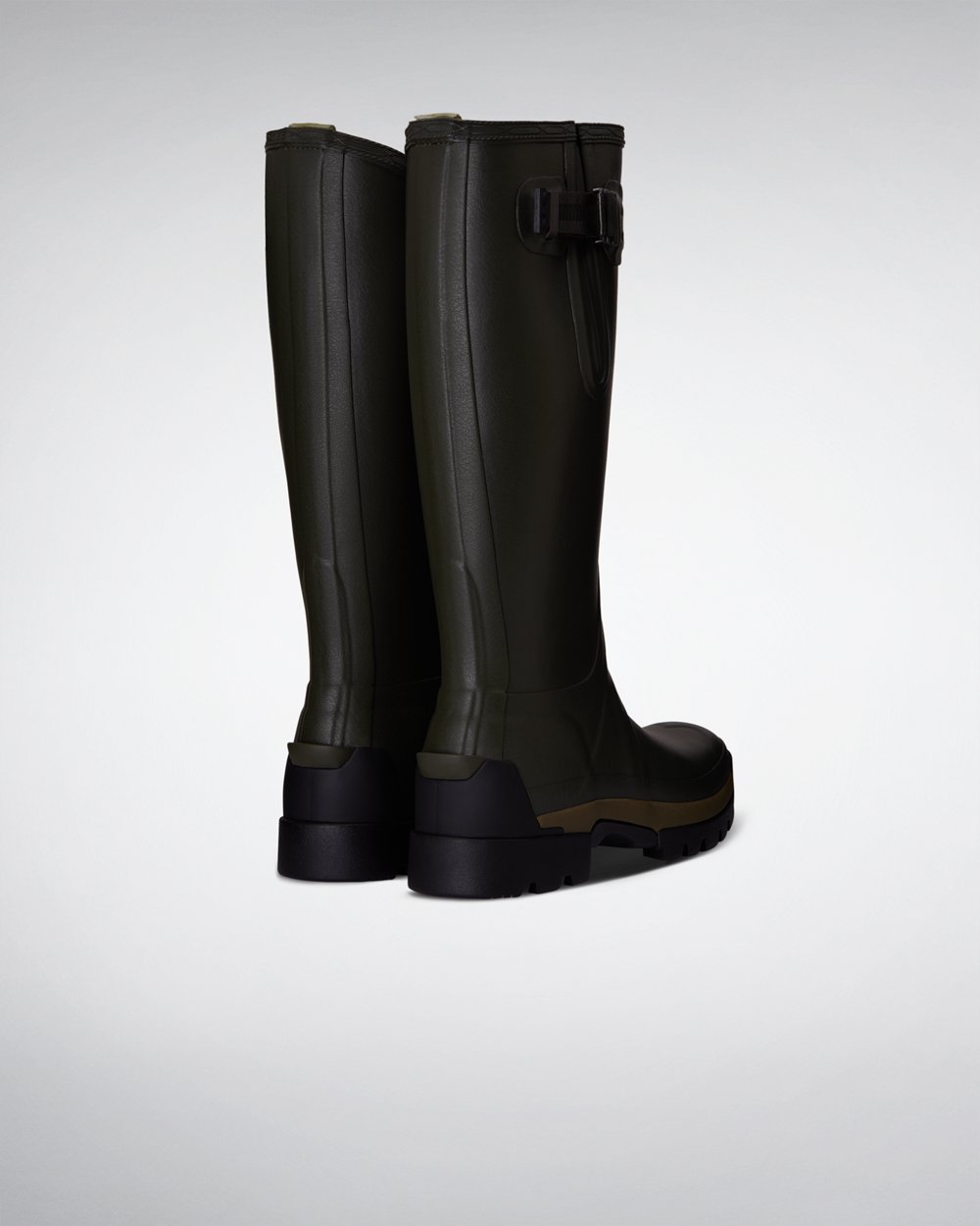 Galochas Altas Hunter Feminina Verde Escuro Oliva - Balmoral Side Adjustable 3Mm Neoprene - 01RMLZWO